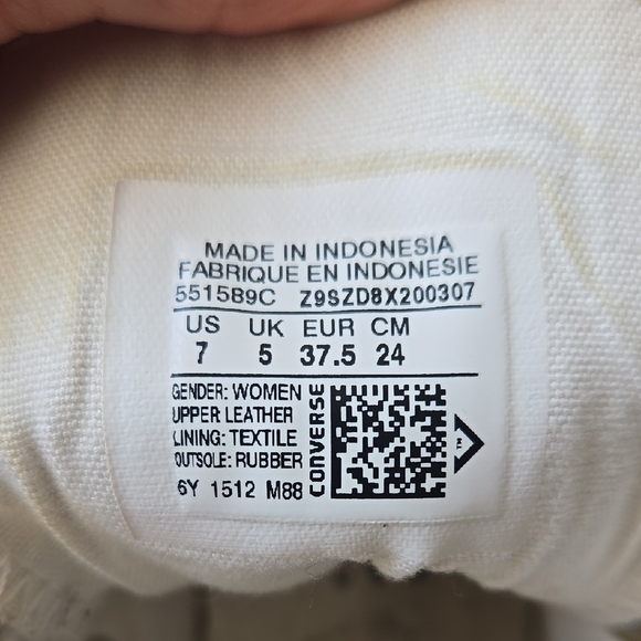 Converse Ivory Iridescent Animal Skin Print High Top Sneakers - Picture 10 of 11